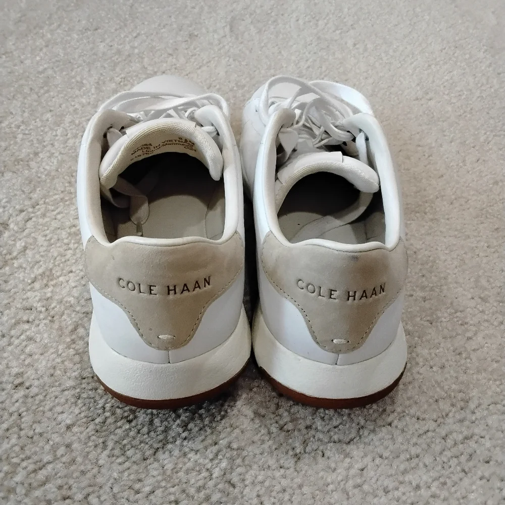 Cole Haan White Leather Sneakers - Picture 3 of 5